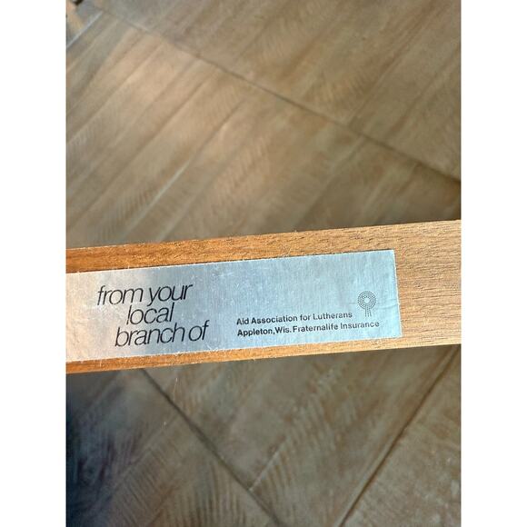 Vtg Mid Century Cross Metal on Wood Minimalist Wall Hanging Christian Religious - Picture 2 of 6